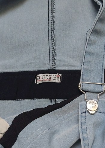 Kızlar için Ayarlanabilir Askılı Denim Tulum - Görsel 2