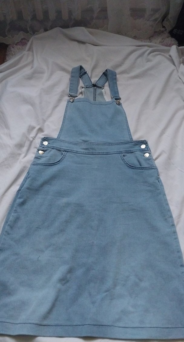 Kızlar için Ayarlanabilir Askılı Denim Tulum - Görsel 3