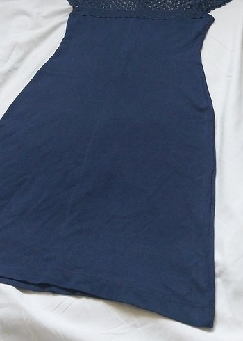 Dantel Detaylı Lacivert Hamile Bluzu - Görsel 3