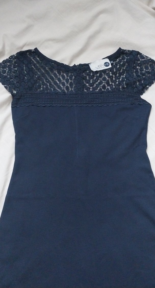 Dantel Detaylı Lacivert Hamile Bluzu - Görsel 2