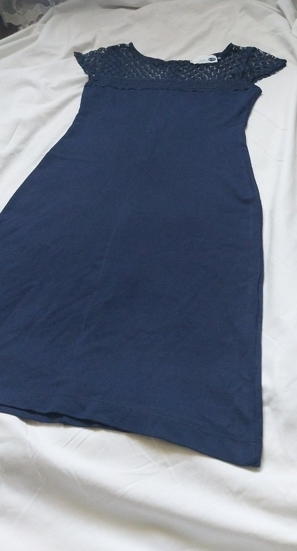 Dantel Detaylı Lacivert Hamile Bluzu - Görsel 3