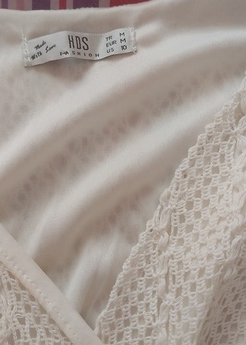 Beyaz Bohem Uzun Dantel Detaylı Elbise - Görsel 2