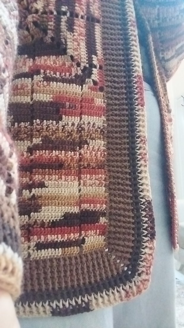 Bohem Uzun Kollu Örgü Boğazlı Hırka - Görsel 3