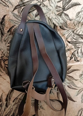 Kahverengi Deri Kadın Sırt Çantası - Görsel 2