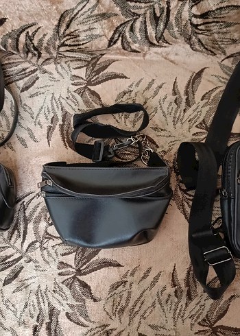 Siyah Deri Kemerli Kadın Çanta - Görsel 3