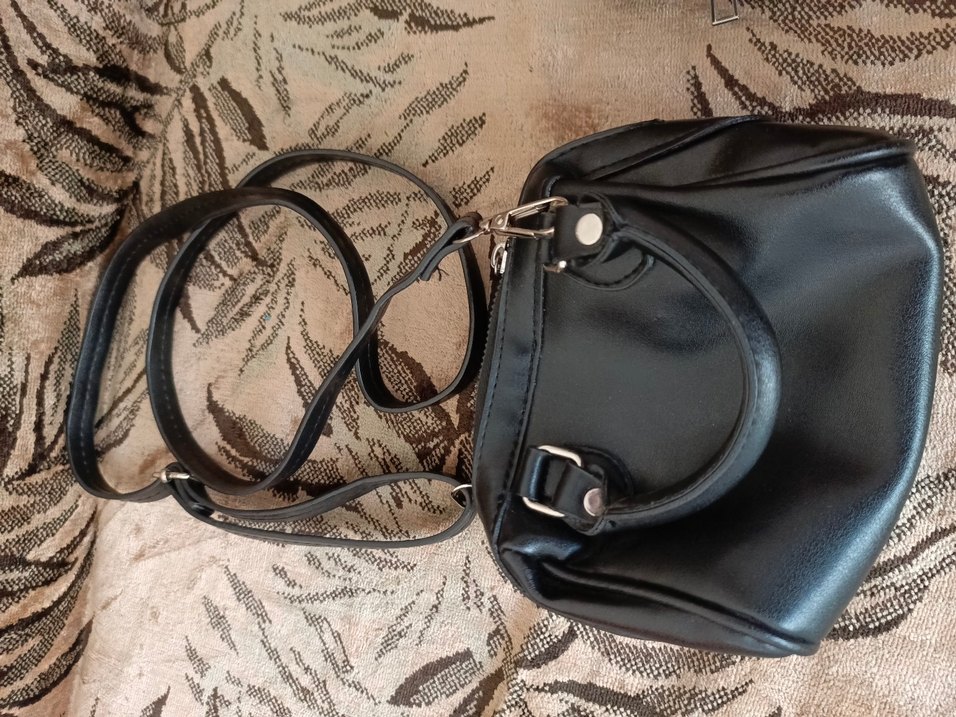 Siyah Deri Kemerli Kadın Çanta - Görsel 5