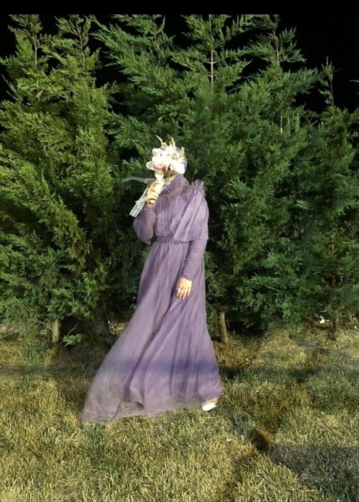 Lila abiye tesettür  - Görsel 2