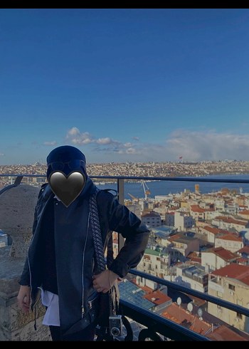 Diğer Kadın Siyah Deri Kemerli Ceket