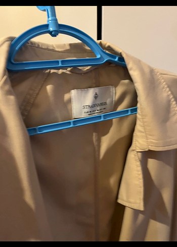 Bej Düğmeli Midi Kadın Trençkot - Görsel 2