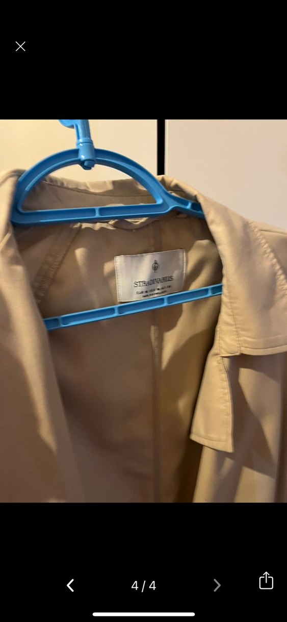 Bej Düğmeli Midi Kadın Trençkot - Görsel 2