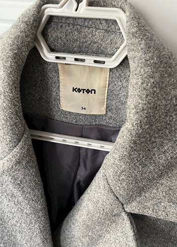 Gri Çift Düğmeli Kışlık Kaban - Görsel 3