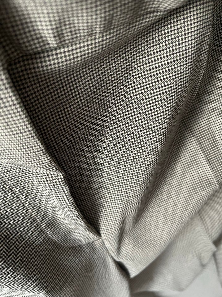 Bej Keten Kadın Pilili Kumaş Pantolon - Görsel 2