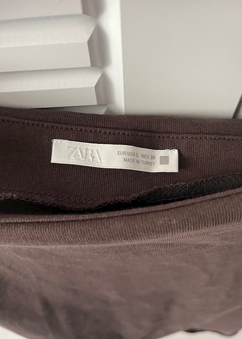 Kahverengi Drapeli Uzun Kollu Hamile Bluzu - Görsel 3