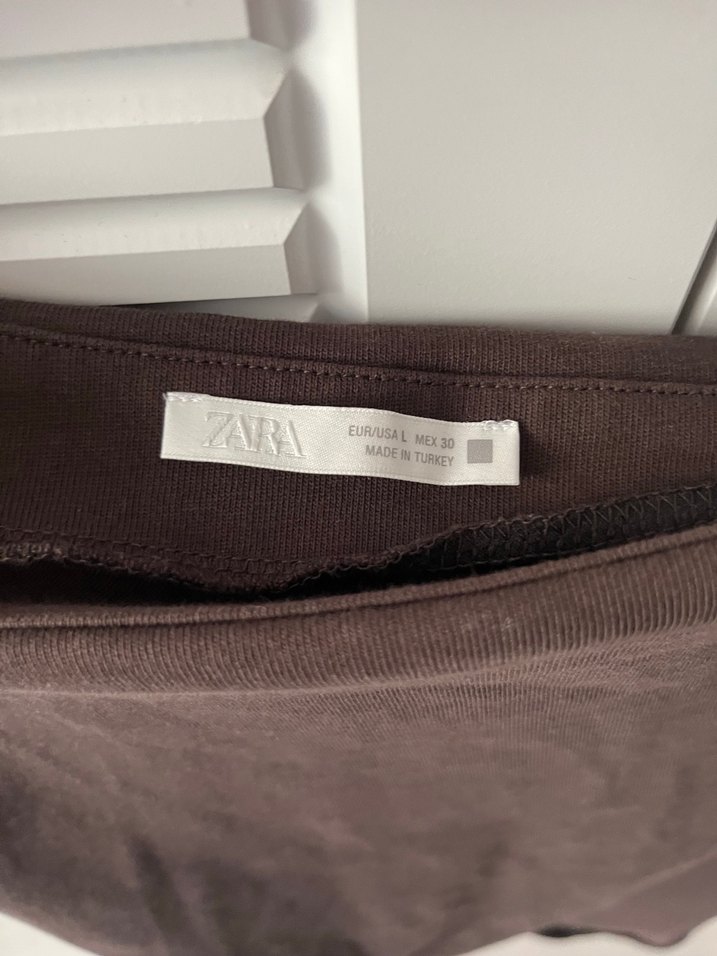 Kahverengi Drapeli Uzun Kollu Hamile Bluzu - Görsel 3