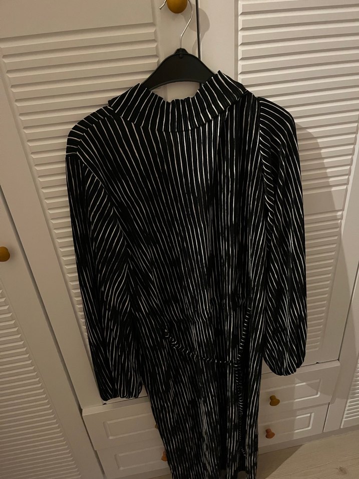 Uzun Kollu Zebra Desenli Kadın Tunik - Görsel 2