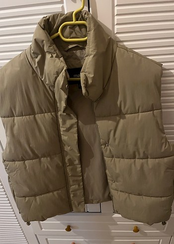 Düğmeli Kapitone Kolsuz Vizon Yelek - Görsel 3