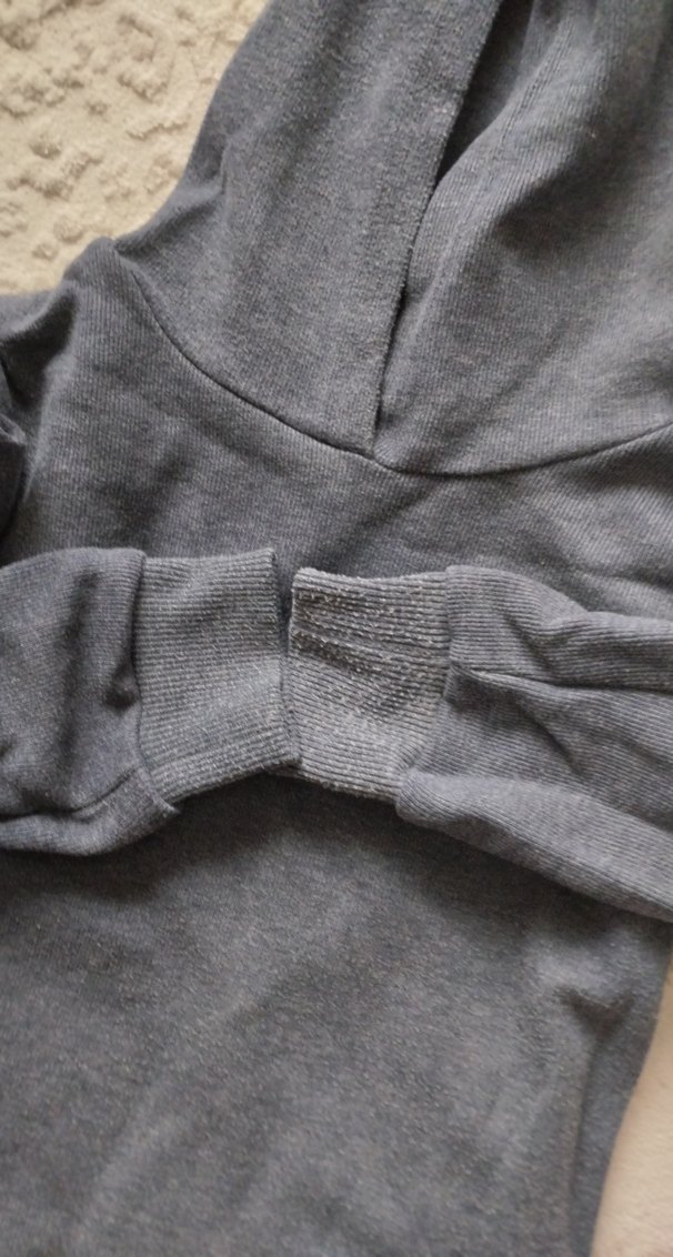 Gri Erkek Sweatshirt, Bol Kesim, Uzun Kollu - Görsel 3