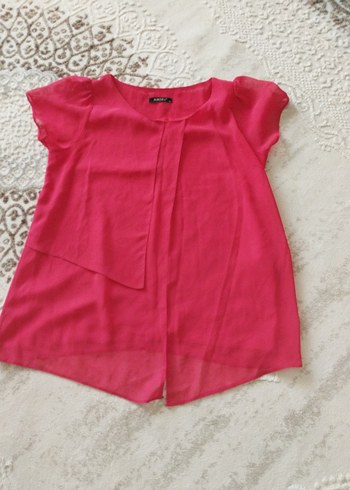 Koton Pembe Kısa Kollu Mini Bluz