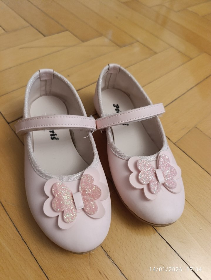 Kız Çocuk Pembe Kelebek Detaylı Babet - Görsel 2