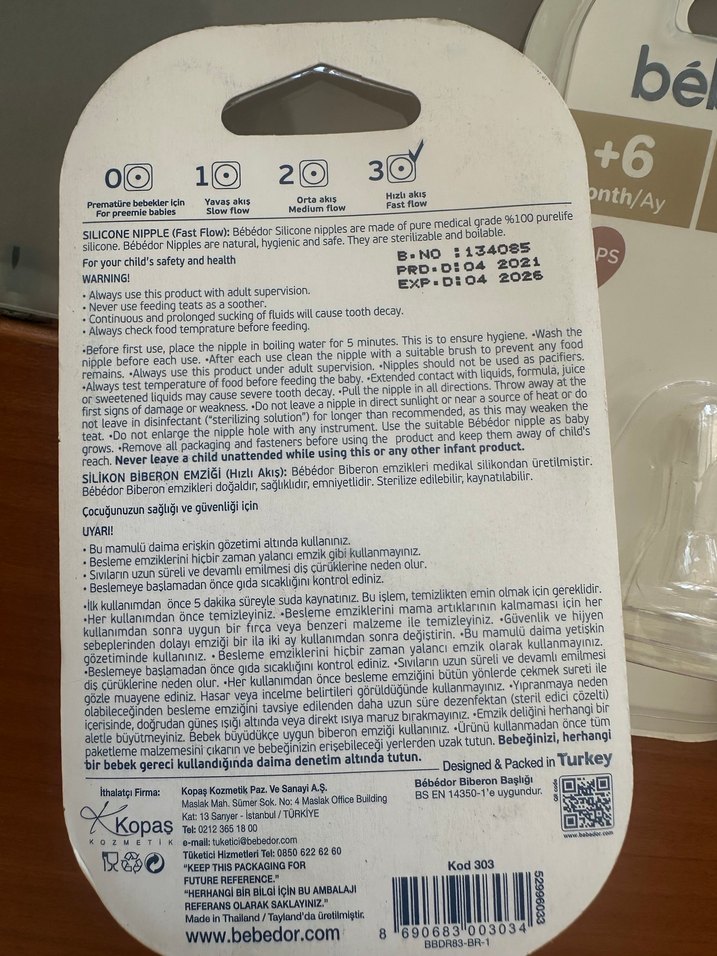 3lü Bebedor +6 Ay Silikon Biberon Emziği - Görsel 3