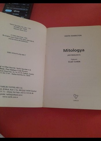 Mitologya - Edith Hamilton, Türkçesi Ülkü Tamer - Görsel 2