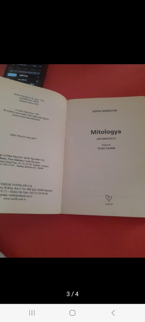 Mitologya - Edith Hamilton, Türkçesi Ülkü Tamer - Görsel 2