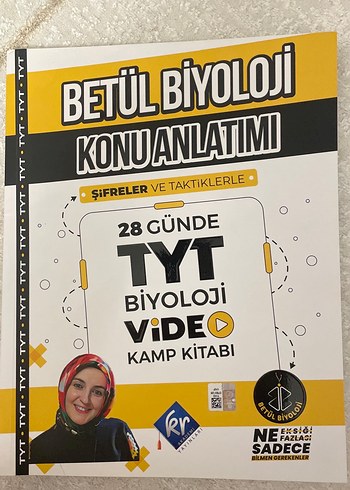 Betül Biyoloji 28 Günde TYT Biyoloji Video Kamp Kitabı