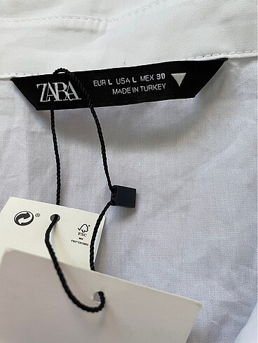 l Beden ZARA ETİKETLİ GÖMLEK