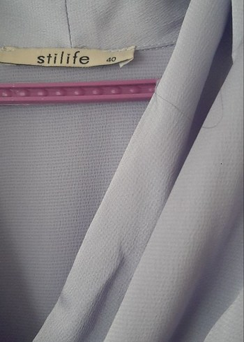 Uzun Mor Drapeli Bohem Tesettür Elbise - Görsel 4