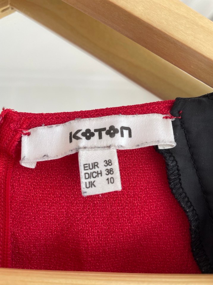 Koton Kırmızı Kolsuz Elbise - Görsel 2