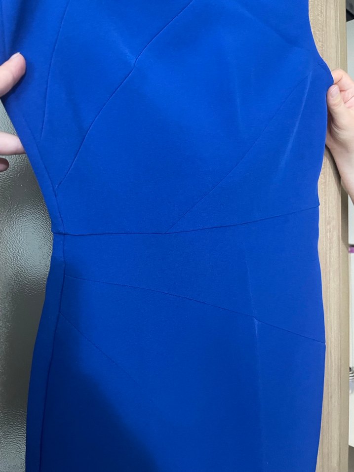 Mavi Kolsuz Mini Elbise - Görsel 2