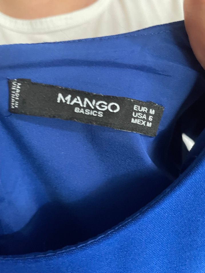 Mavi Kolsuz Mini Elbise - Görsel 4