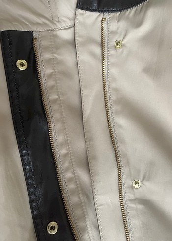 Bej Düğmeli Kadın Ceket - Görsel 5