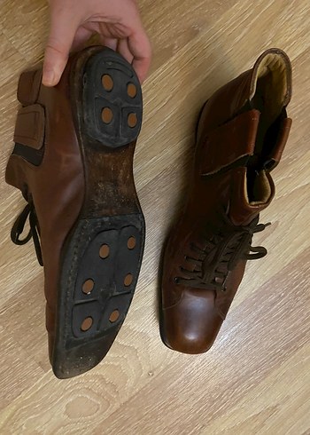 Kahverengi İtalyan Deri Divarese marka Bağcıklı eşsiz Erkek Bot - Görsel 5