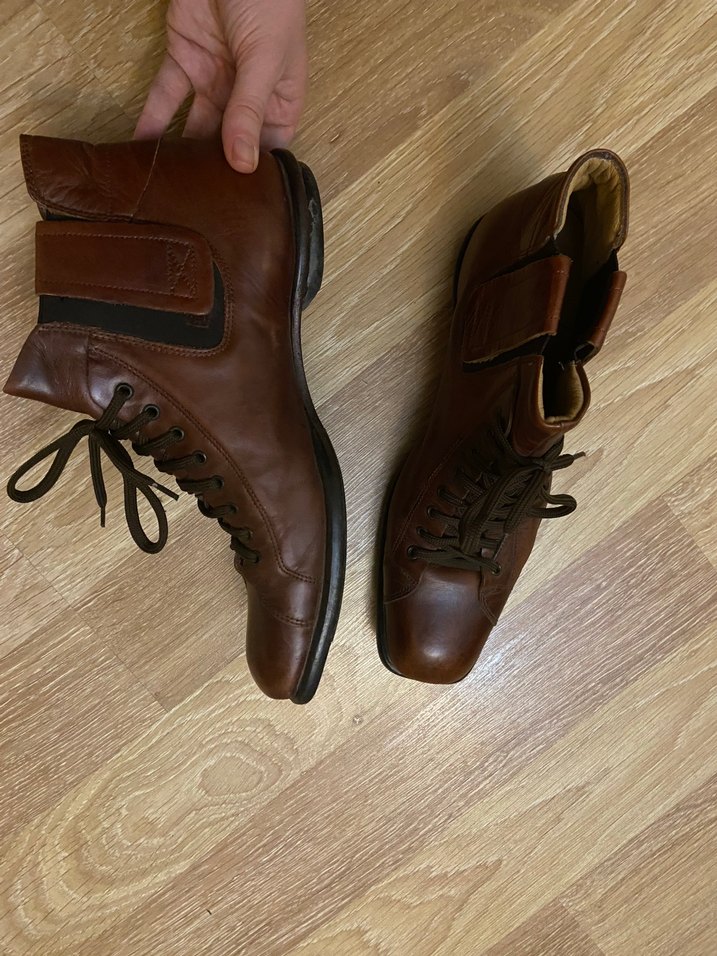 Kahverengi İtalyan Deri Divarese marka Bağcıklı eşsiz Erkek Bot - Görsel 4