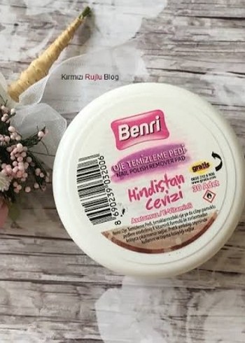 Benri Hindistan Cevizi Kokulu Oje Temizleme Pedi