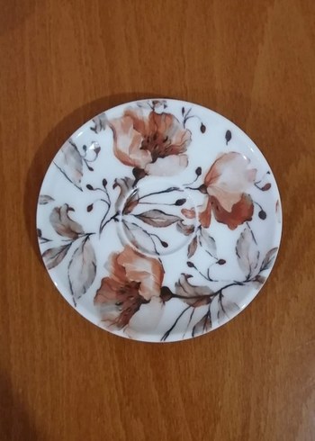 Çiçek Desenli 2'li Fincan ve Tabak Seti - Görsel 3