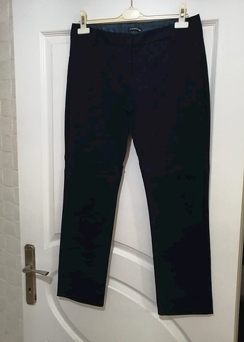 Siyah Kadın Regular Fit Denim Kumaş Pantolon