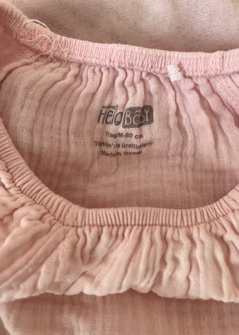 HelloBaby Pembe Bebek Kız Fırfırlı Kolsuz Takım