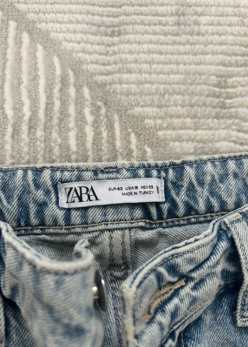 Zara Gri Normal Boy Kadın Denim Pantolon