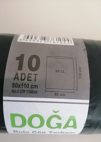 Beden Siyah Rulo Çöp Torbası DOGA