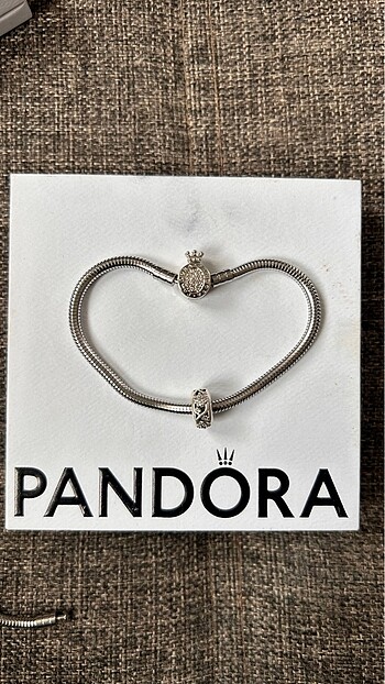 Taşlı klips charm Pandora
