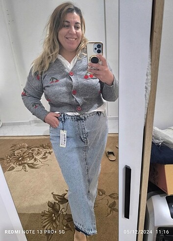 Zara Kizlar yılbaşı hırka kirazlı çok tatlı
