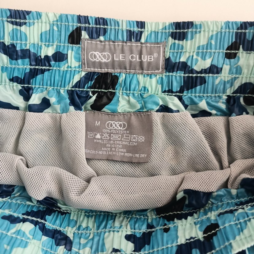 LeClup Erkek Mavi Kamuflaj Deniz Şortu MAYO - Görsel 4