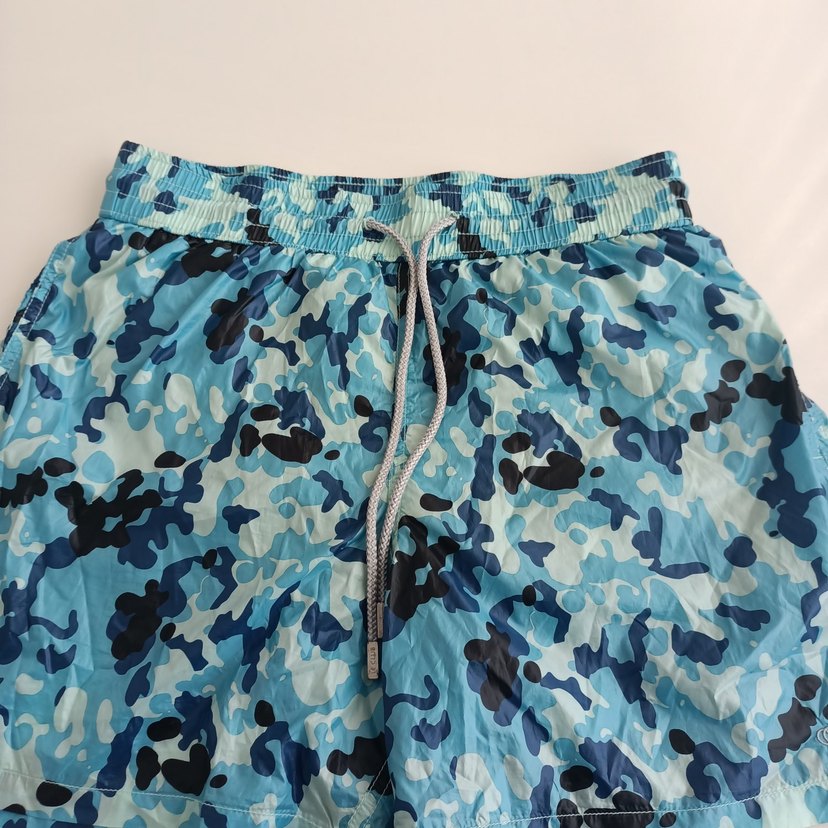 LeClup Erkek Mavi Kamuflaj Deniz Şortu MAYO - Görsel 2