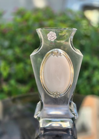 American Vintage 925 Ayar Gumus Vintage Kristal Vazo