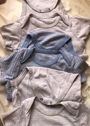 LC Waikiki Gri Bebek Kısa Kollu zıbın , 3lü