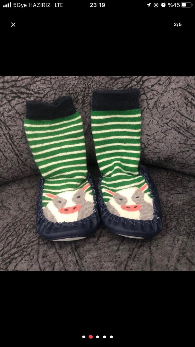 Hello Baby Erkek Çorap patik- inek Desenli - Görsel 3