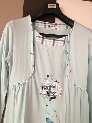 Loğusa pijaması hastane çıkışı gecelik - Görsel 3