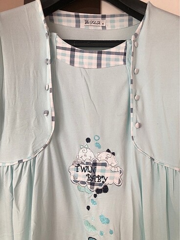 Loğusa pijaması hastane çıkışı gecelik - Görsel 4